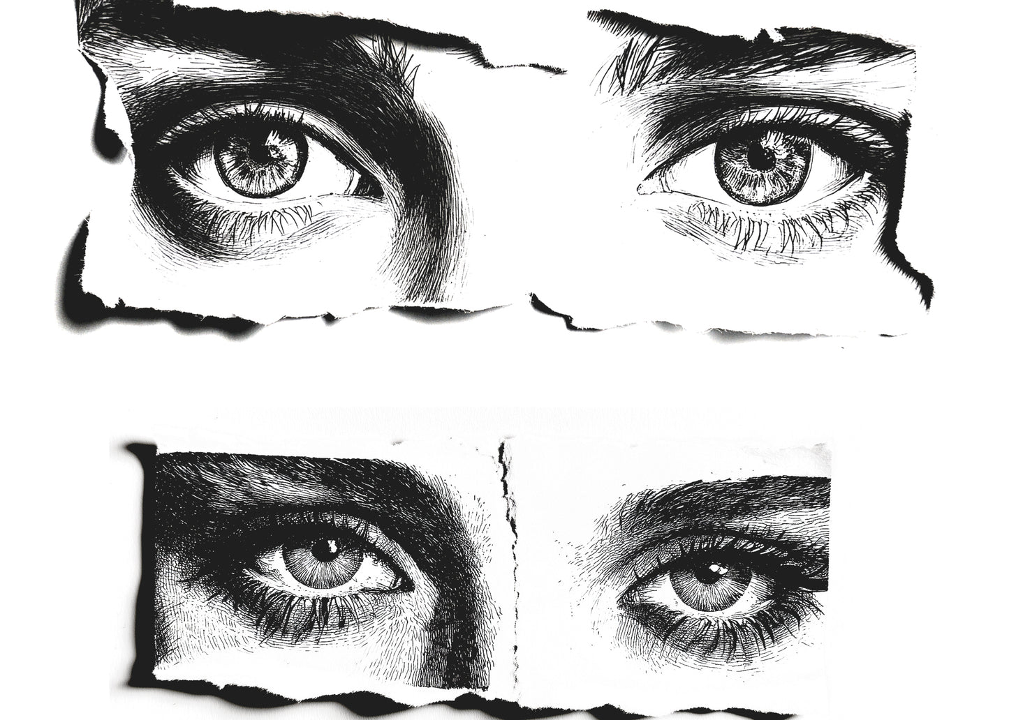 Eyes image transfer for gel printing