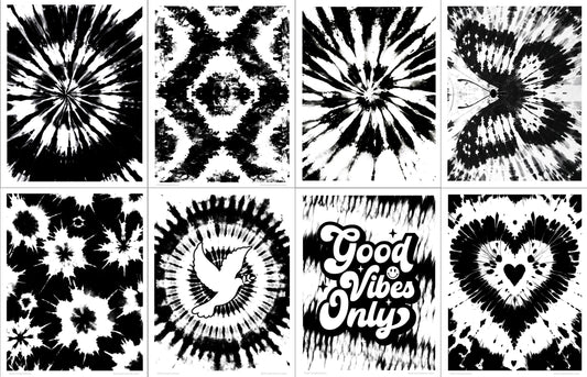 44 Tie-Dye Image Transfers for Groovy Gelli Plate Prints