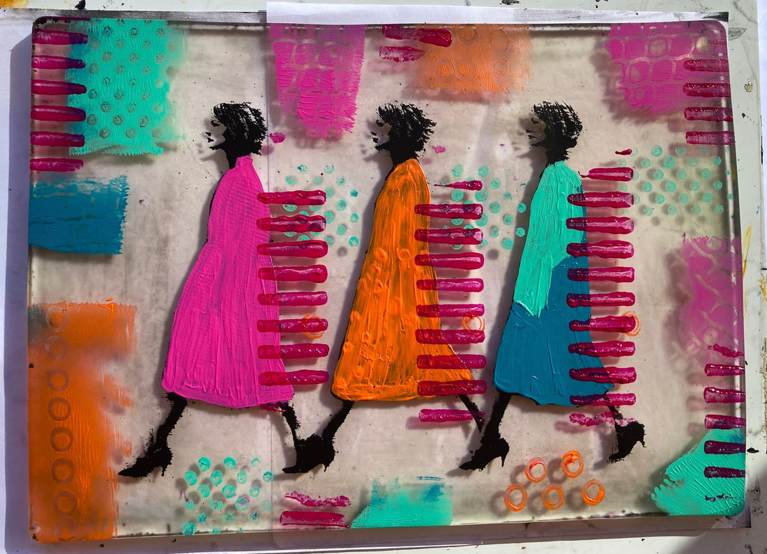 Announcing the Reverse Painting Gel Print Challenge - Through Feb 15th