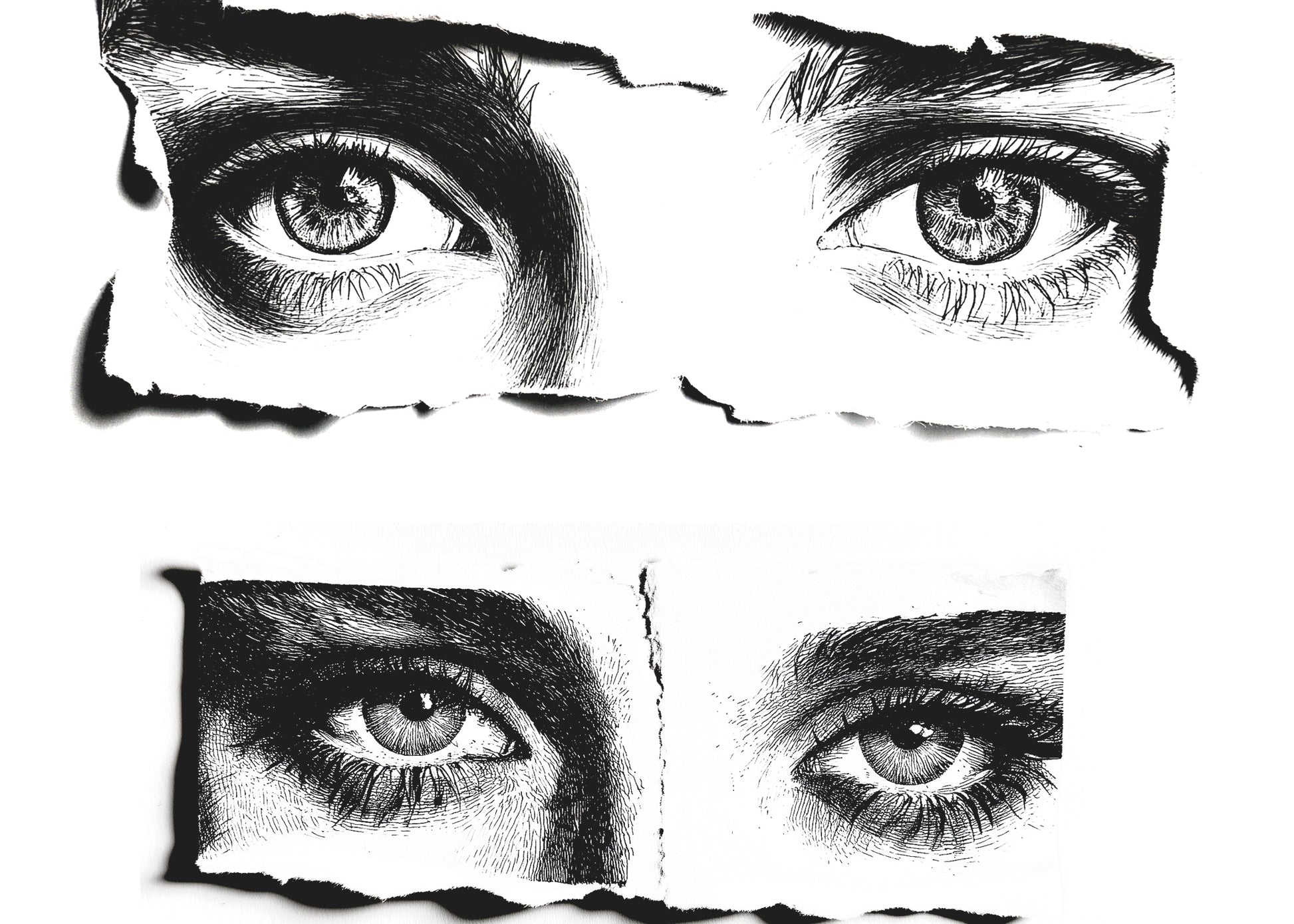 Eyes image transfer for gel printing