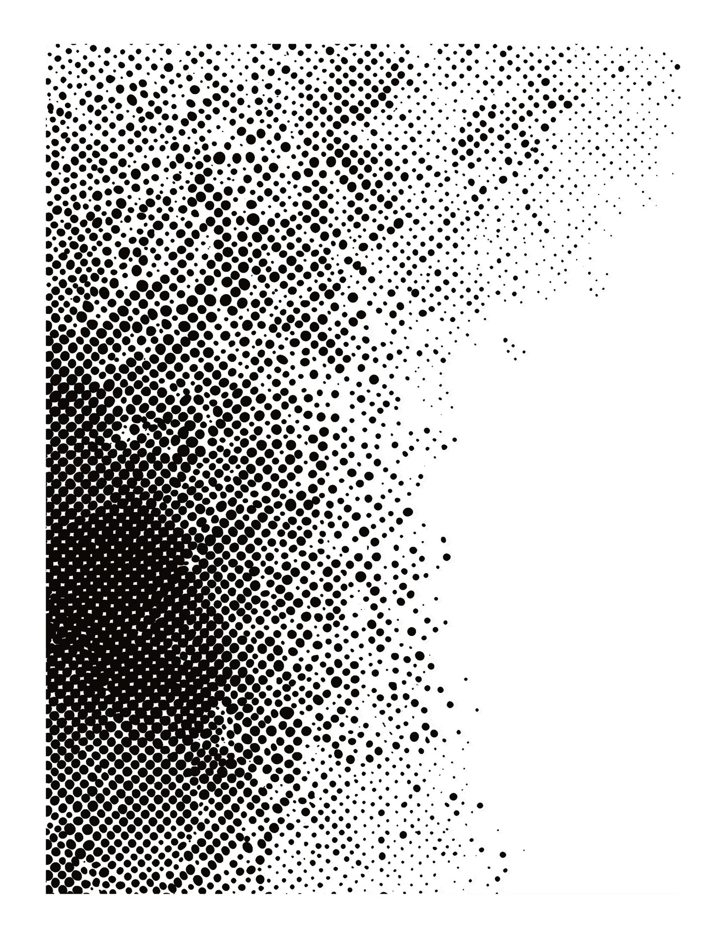 Black and white halftone pattern for gel printing image transfer use