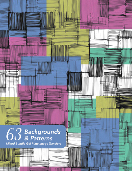 63 Backgrounds & Patterns Mixed Bundle for Gel Print Image Transfers