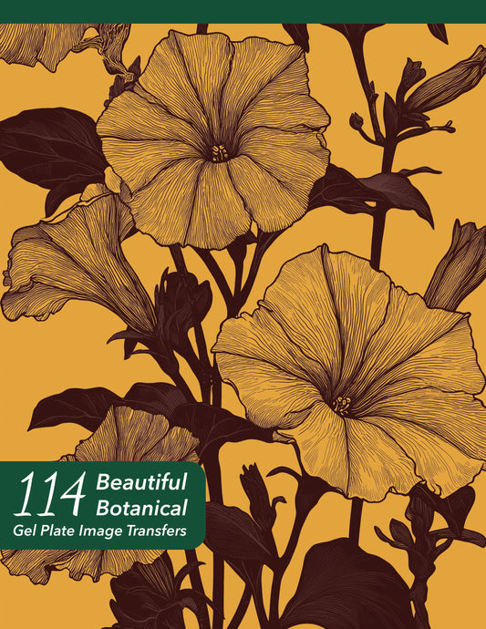 114 Beautiful Botanical Gel Plate Image Transfers