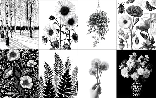 114 Beautiful Botanical Gel Plate Image Transfers