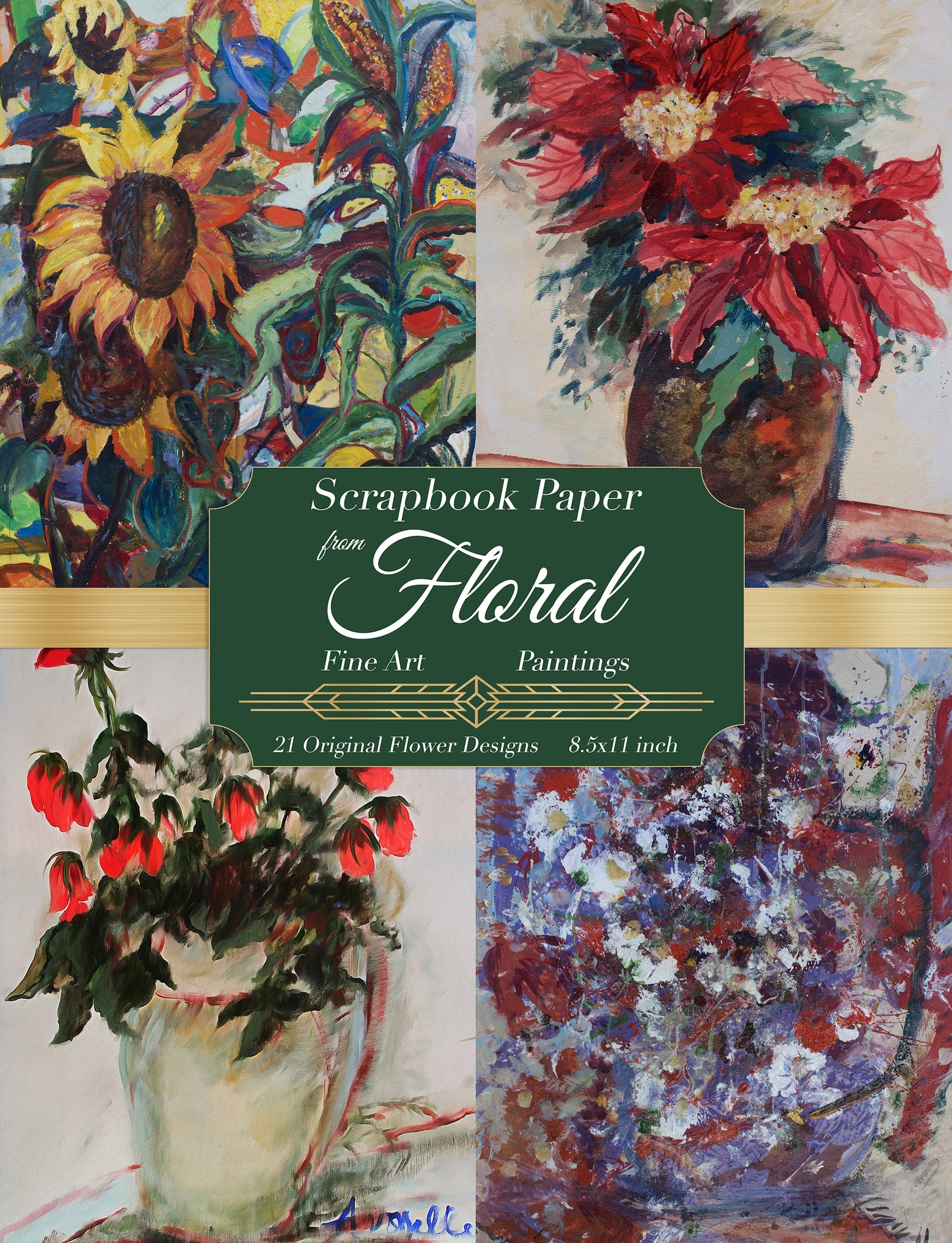 Floral Fine Art Paintings for Collage, Scrapbooking and Beyond