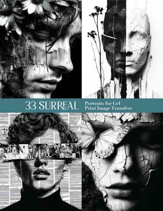 33 Surreal Portraits for Gel Print Image Transfers