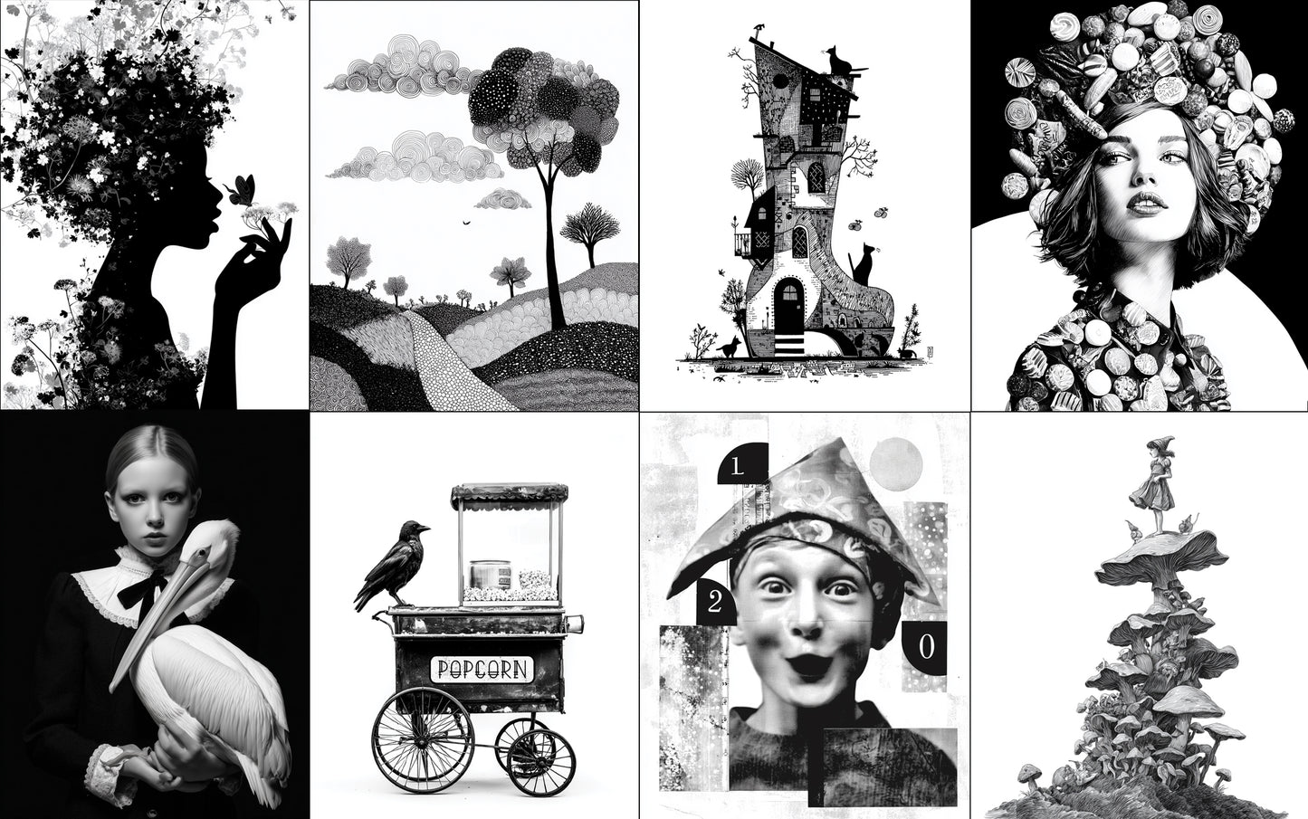50 Whimsical Gel Print Image Transfers
